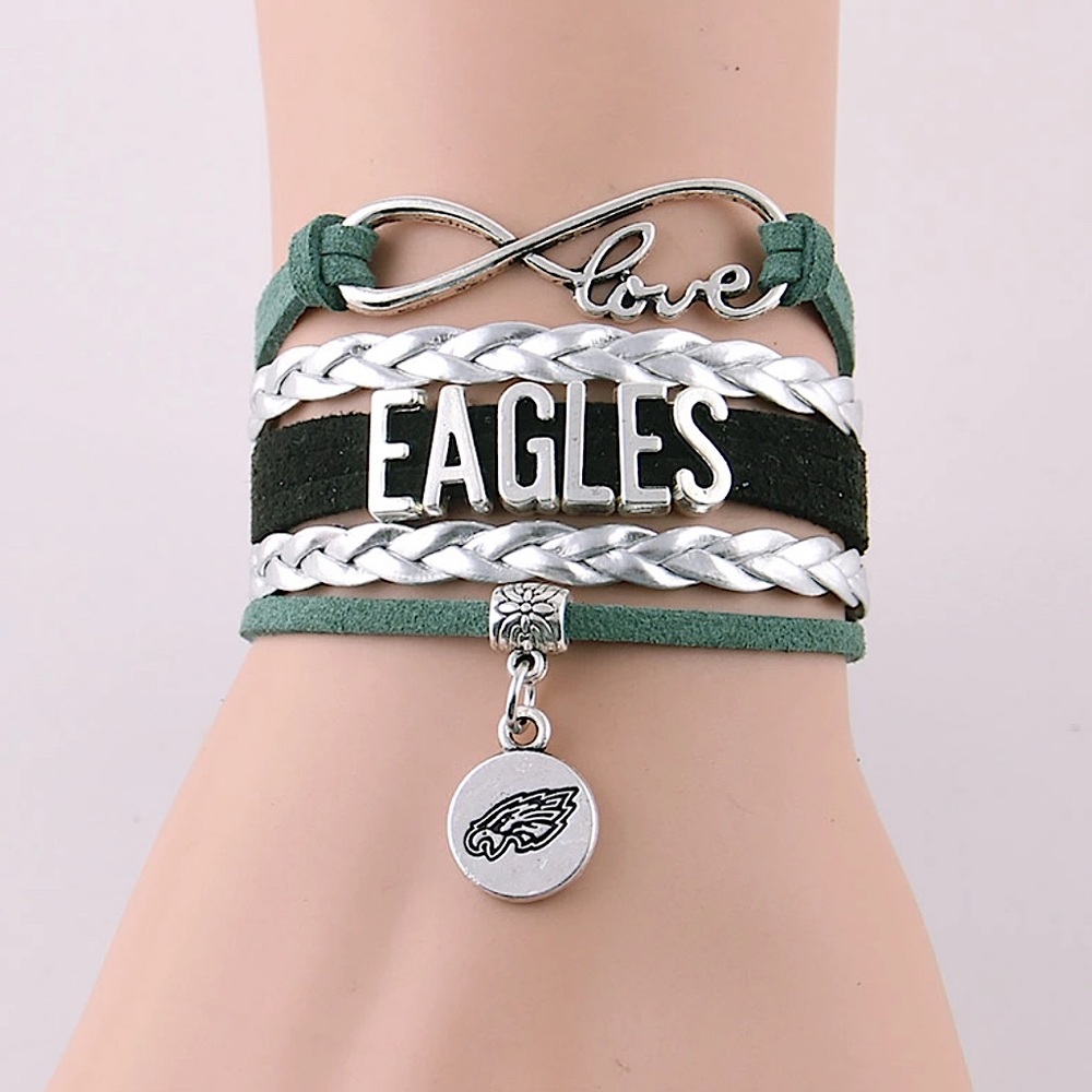 NWT- NFL Eagles Infinity Love with Eagles Logo Charm